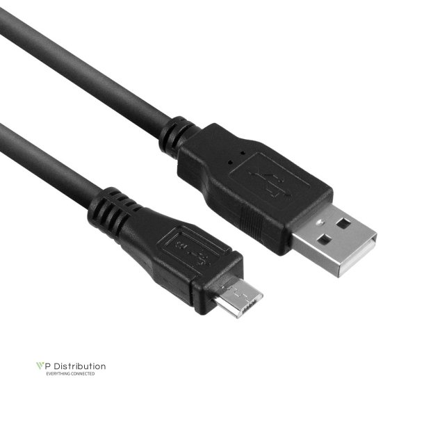 ACT USB 2.0 charging/data cable A male - micro B male 1 meter