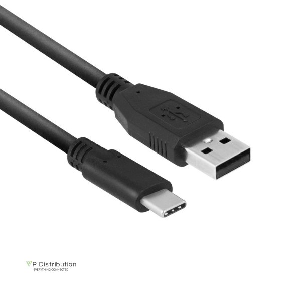 ACT USB 3.2 Gen1 charging/data cable A male - C male 1 meter