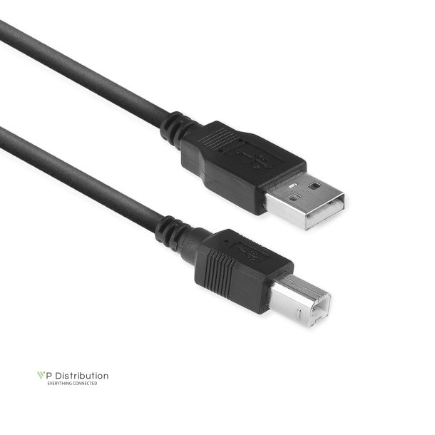 ACT USB 2.0 connection cable A male - B male 1 meter, Zip Bag