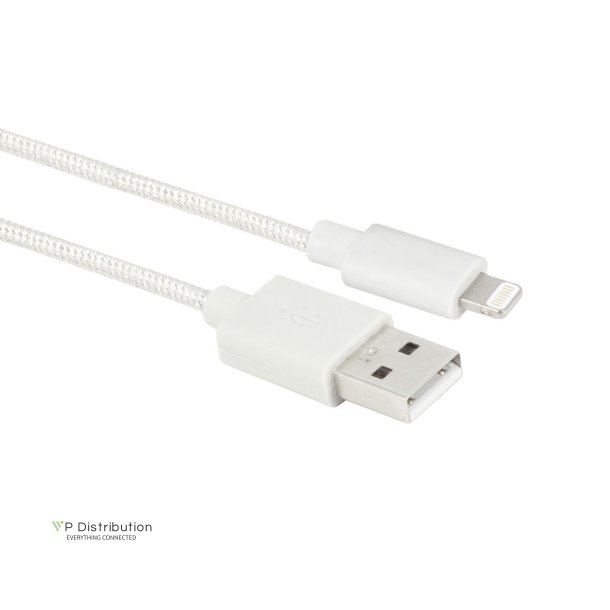 ACT USB 2.0 charging/data cable A male - Lightning male 1 meter, nylon, MFI certified