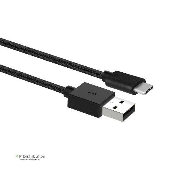 ACT USB 3.2 Gen1 charging/data cable A male - C male 1 meter, nylon