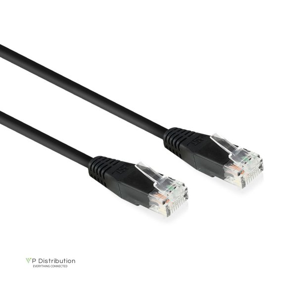 ACT Black 0.9 meter U/UTP, CAT6 patch cable with RJ45 connectors, Zip Bag