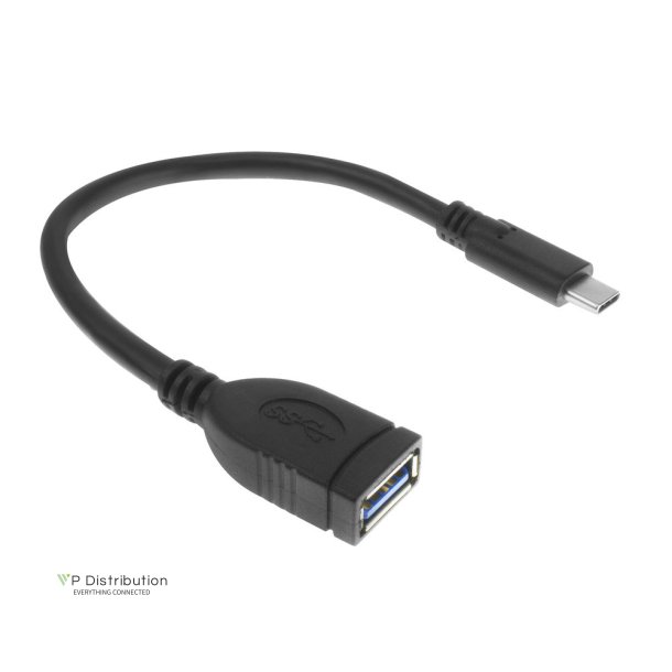 ACT USB 3.0 cable OTG, USB-C male to USB-A female, 0.2 meters