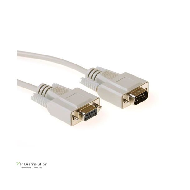 ACT 1 metre Serial 1:1 connection cable 9 pin D-sub male - 9 pin D-sub female