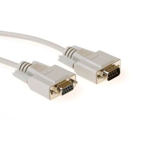 ACT 10 metre Serial 1:1 connection cable 9 pin D-sub male - 9 pin D-sub female