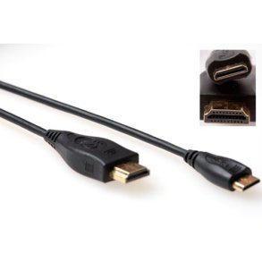 ACT 0.5 meters HDMI High Speed cable v1.4 HDMI-A male - HDMI-C male