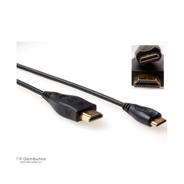 ACT 0.5 meters HDMI High Speed cable v1.4 HDMI-A male - HDMI-C male