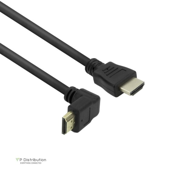 ACT 0.5 meters HDMI High Speed cable v2.0 HDMI-A male angled - HDMI-A male straight