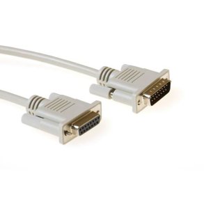 ACT 1.8 metre Serial 1:1 connection cable 15 pin D-sub male - 15 pin D-sub female