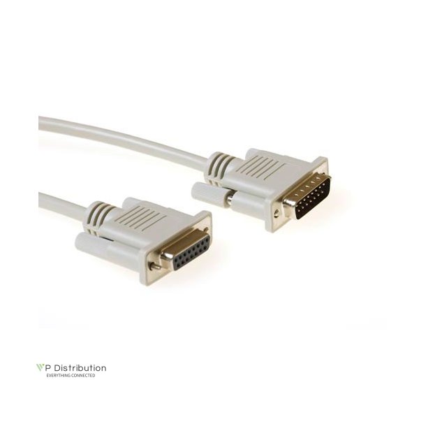 ACT 1.8 metre Serial 1:1 connection cable 15 pin D-sub male - 15 pin D-sub female