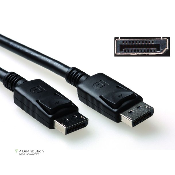 ACT 50 cm DisplayPort cable male - male, power pin 20 connected.