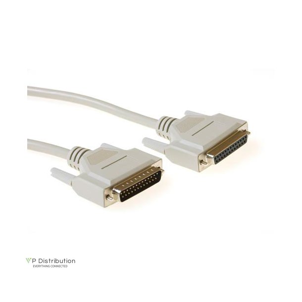 ACT 1.8 metre Serial 1:1 connection cable 25 pin D-sub male - 25 pin D-sub female