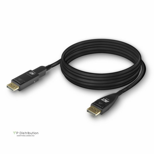 ACT 10 meter DisplayPort 1.4 Active Optical Cable 8K with detachable connector DisplayPort male - DisplayPort male