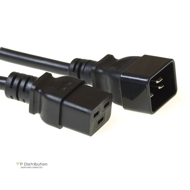 ACT Powercord C19 - C20 black 2 m