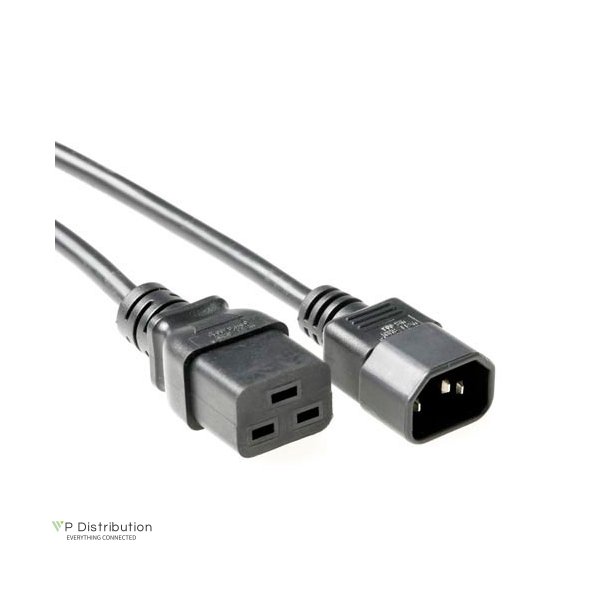 ACT Powercord C14 - C19 black 2 m
