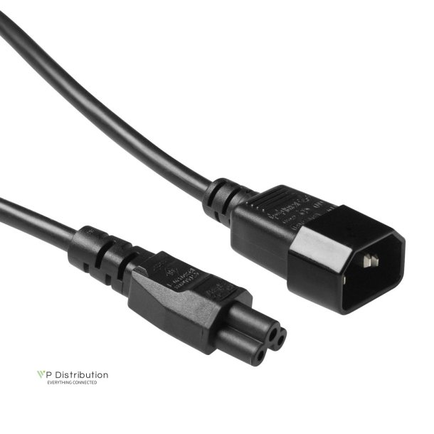 ACT Powercord C14 - C5 black 2 m