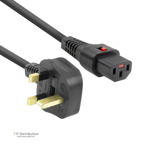 ACT Powercord UK male - C13 IEC Lock black 2 m, PC980