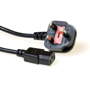 ACT Powercord UK plug - C13 black 2.5 m