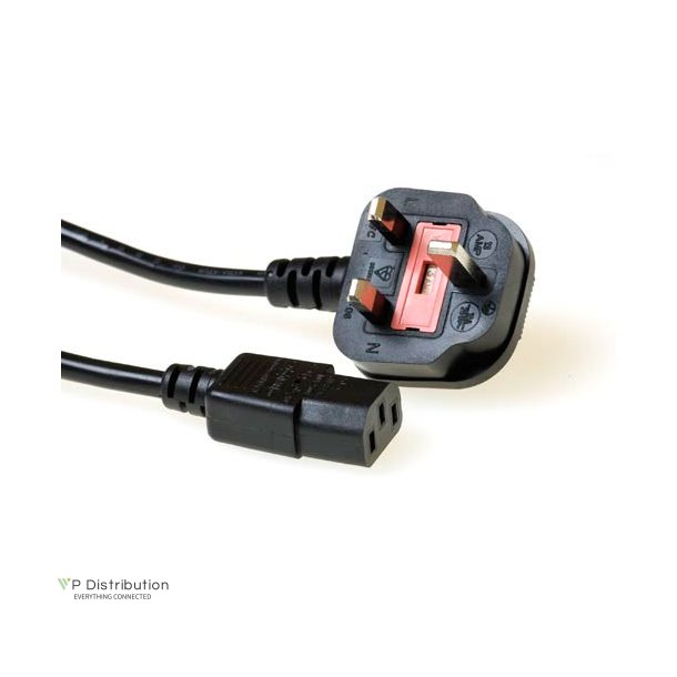 ACT Powercord UK plug - C13 black 2.5 m