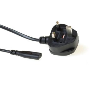 ACT Powercord UK plug - C7 black 1.8 m