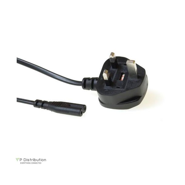 ACT Powercord UK plug - C7 black 1.8 m