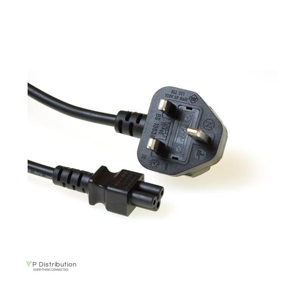 ACT Powercord UK plug - C5 black 1.8 m