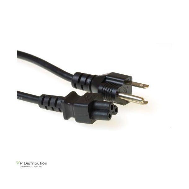 ACT Powercord USA plug - C5 black 1.8 m