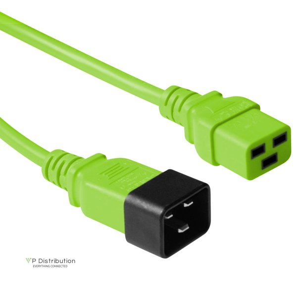 ACT Powercord C19 - C20 green 0.6 m