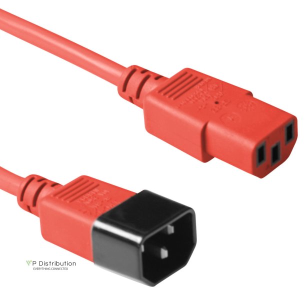 ACT Powercord C13 - C14 red 0.6 m