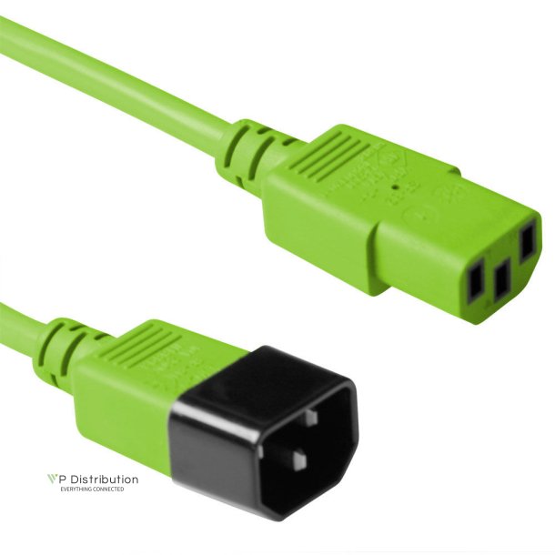 ACT Powercord C13 - C14 green 1.2 m