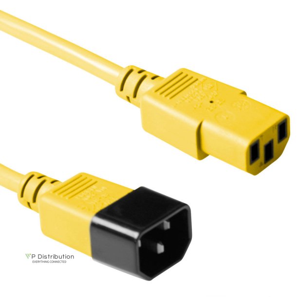 ACT Powercord C13 - C14 yellow 0.6 m