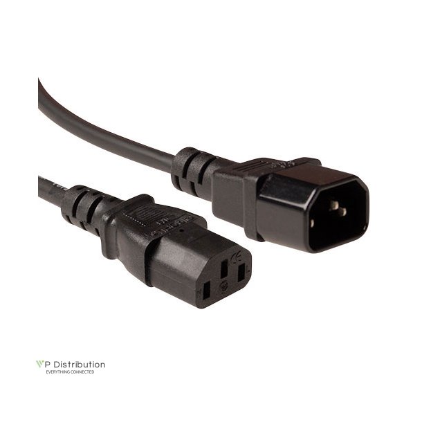 ACT Powercord LSZH C13 - C14 black 1.2 m