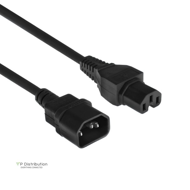 ACT Powercord C14 - C15 black 0.6 m