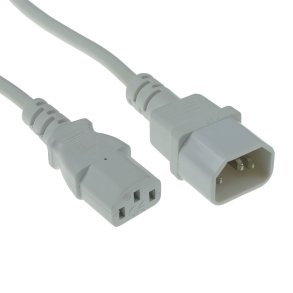 ACT Powercord C13 - C14 white 1.2 m