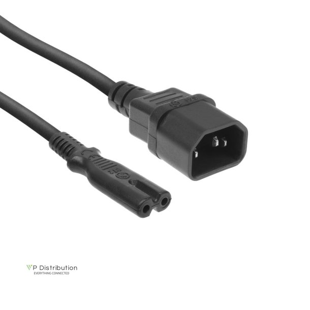 ACT Powercord C14 - C7 black 0.2 m