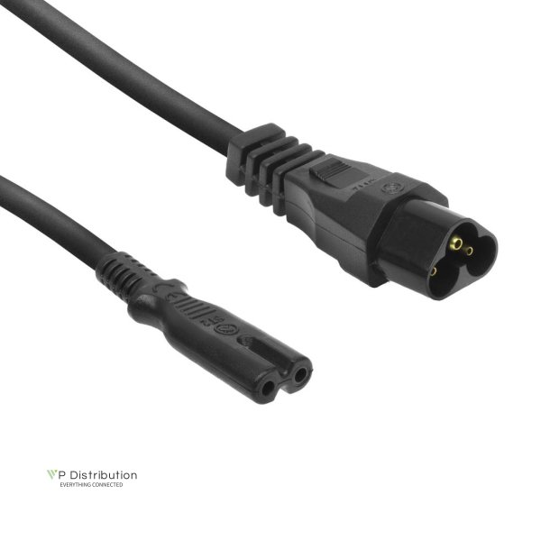 ACT Powercord C6 - C7 black 0.2 m