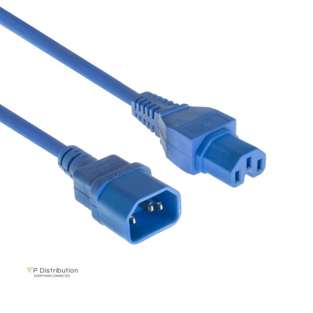 ACT Powercord C14 - C15 blue 3 m