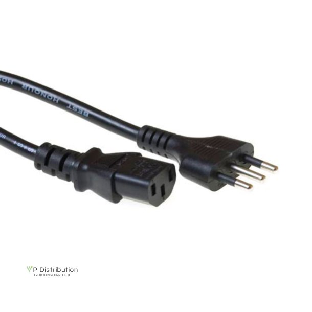 ACT Powercord Italian plug - C13 black 1.8 m