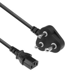 ACT Powercord India/SA plug - C13 black 2.5 m