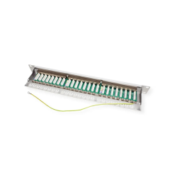 VALUE 19" Patchpanel, Cat6A/Cl.EA, 24 Ports, STP, grey