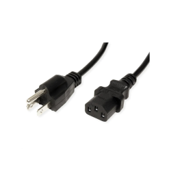 VALUE Power Cord NEMA 5-15P+C13,USA,1.8m