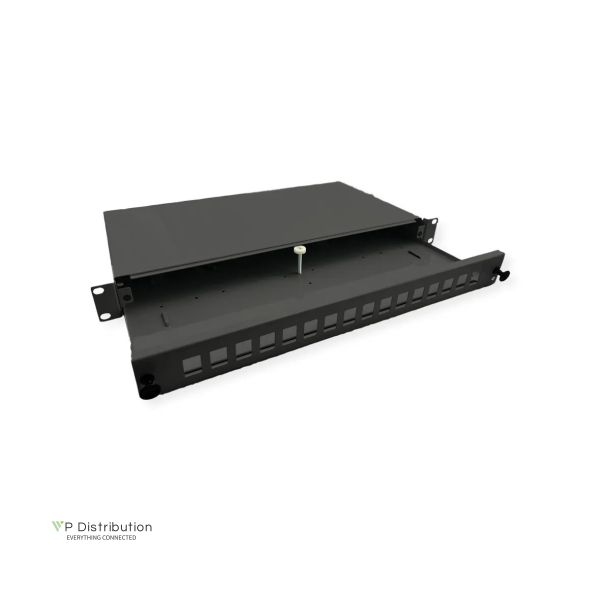 ROLINE 19" 1U FO Patchpanel+ Front 16x Port, for Keystones