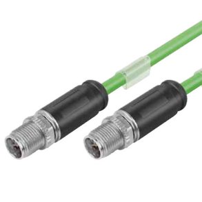 Binder M12 8 pole shielded connection cable X code male to male
