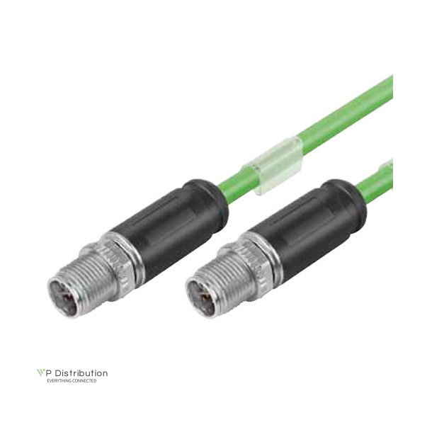 Binder M12 8 pole shielded connection cable X code male to male