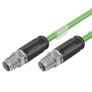 Binder M12 8 pole shielded connection cable X code male to male