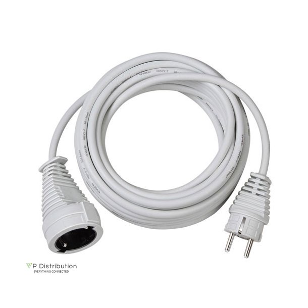Brennenstuhl 230V extension cable mains connector CEE7/7 male - mains connector CEE7/7 female. white   3.00 m