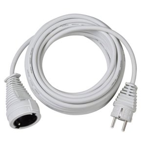 Brennenstuhl 230V extension cable mains connector CEE7/7 male - mains connector CEE7/7 female. white   5.00 m