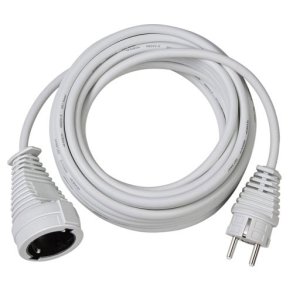 Brennenstuhl Powercord extension cable mains connector CEE7/7 male - mains connector CEE7/7 female. white  10.00 m