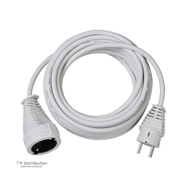 Brennenstuhl Powercord extension cable mains connector CEE7/7 male - mains connector CEE7/7 female. white  10.00 m