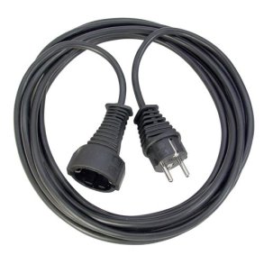 Brennenstuhl 230V extension cable mains connector CEE7/7 male - mains connector CEE7/7 female. black  5.00 m
